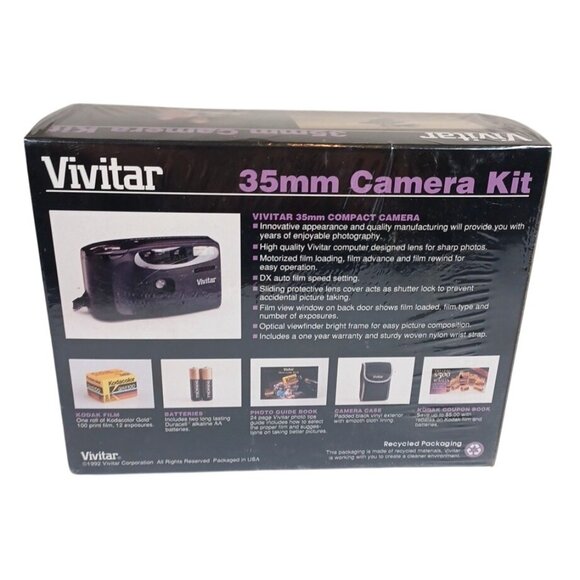 New Vintage 1992 Vivitar EZ 200 Point and Shoot 35mm Film Camera Set EZ200 - Picture 5 of 9